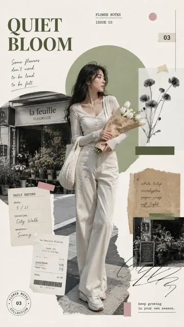 Vertical editorial collage poster prompt