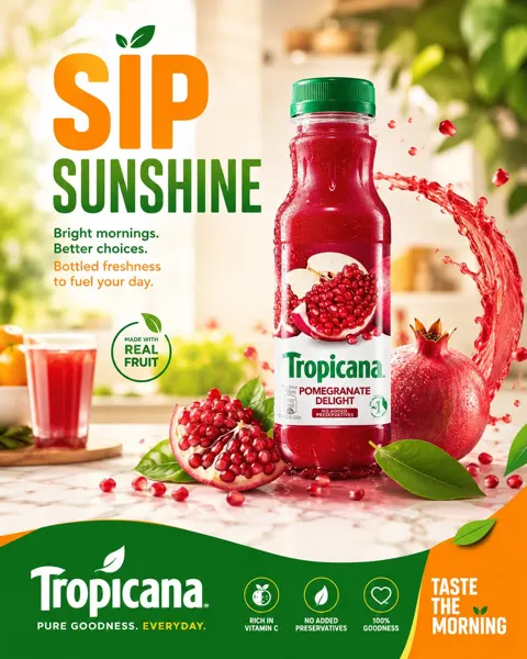 Tropicana premium social media marketing poster prompt