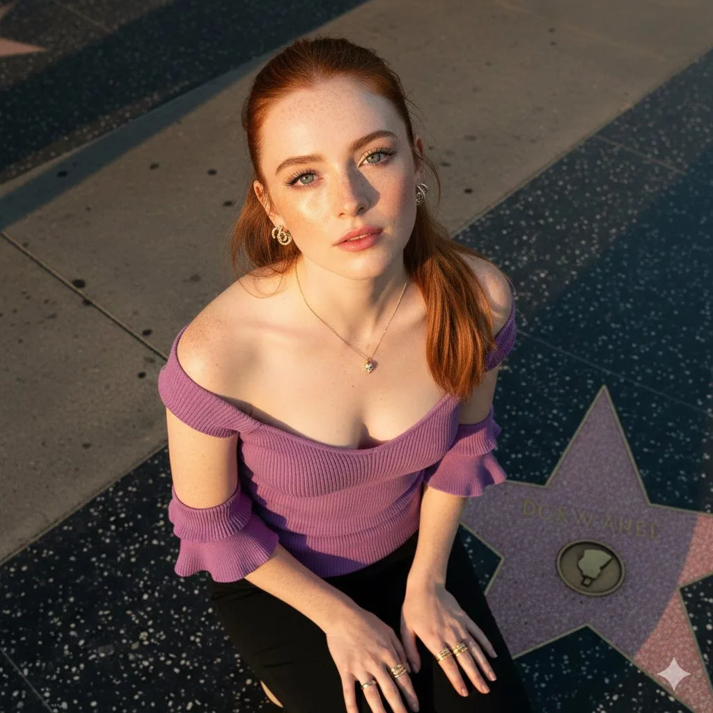 Walk of fame freckled beauty — After