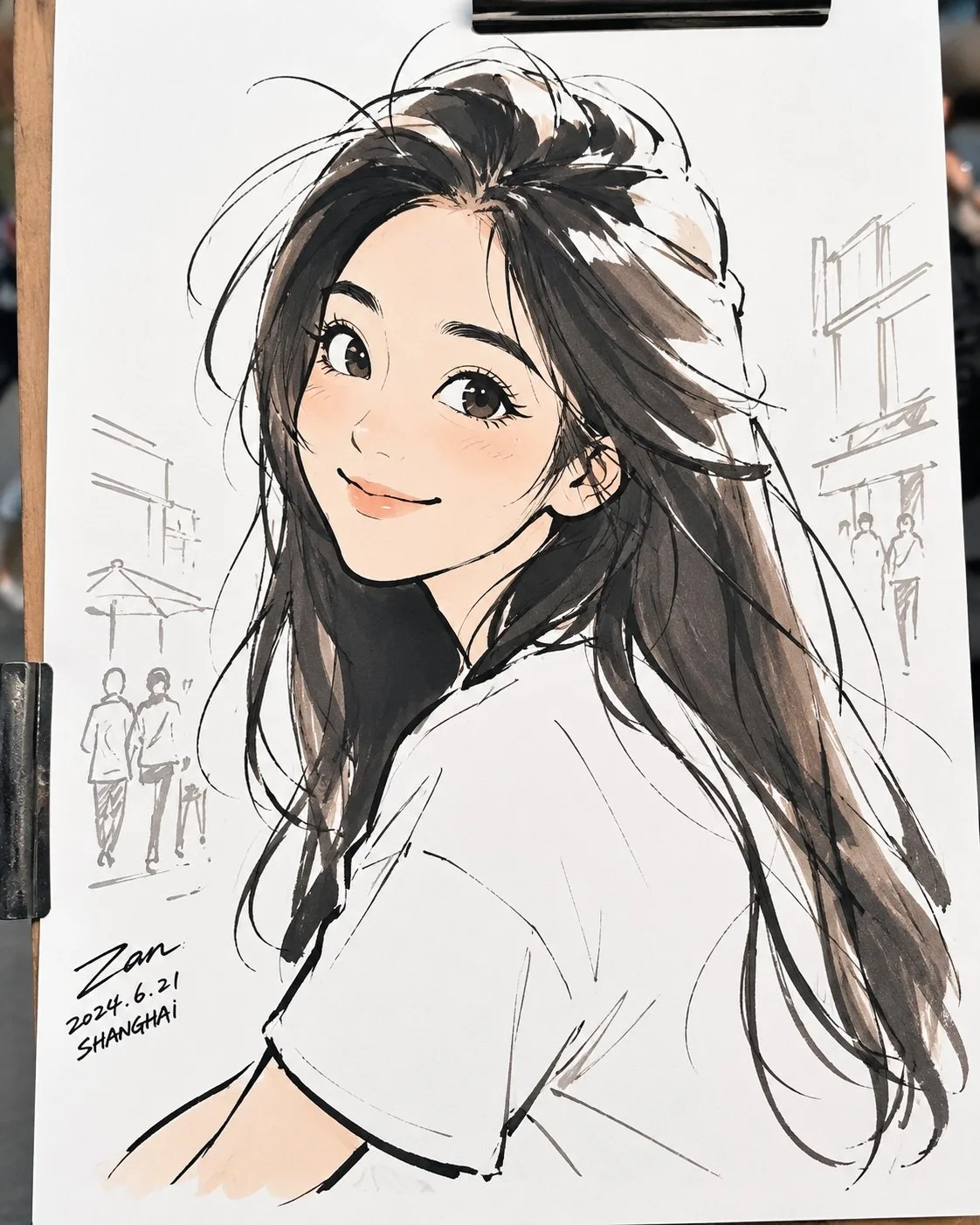 Street style minimalist caricature — Sonra
