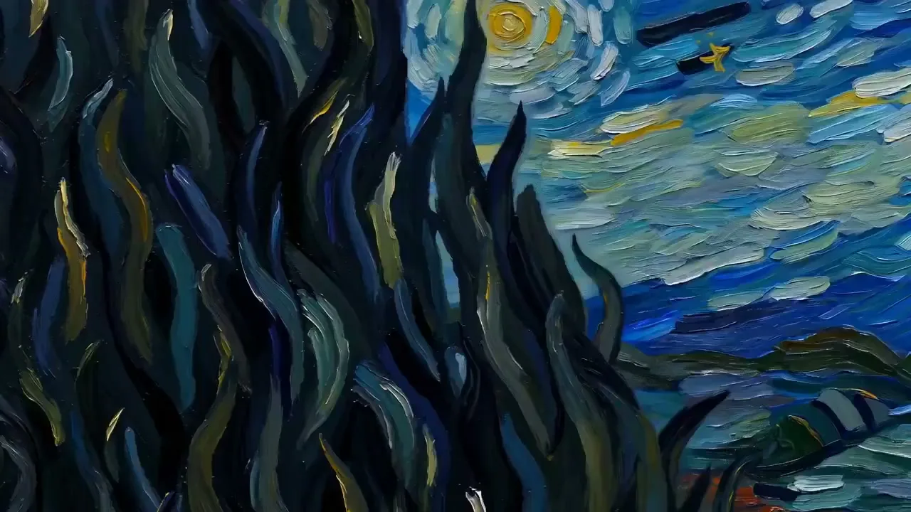 Flowing starry night dream by van gogh — Sonra
