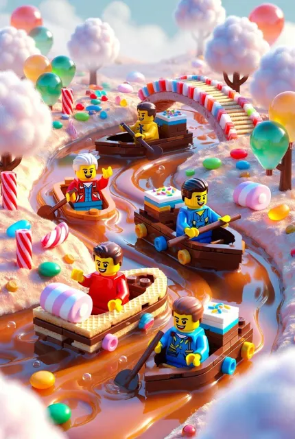 Lego chocolate river fantasy