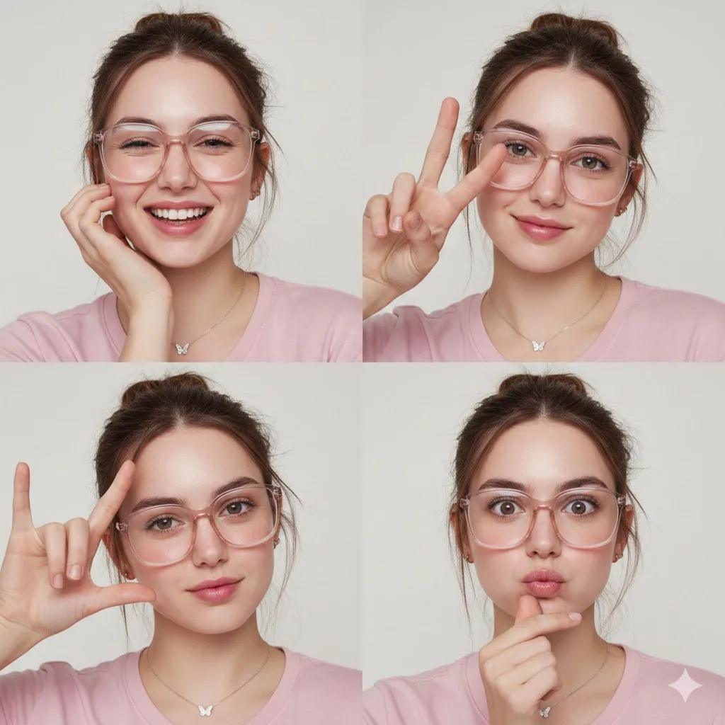 Creamy soft flash transparent glasses girl — After