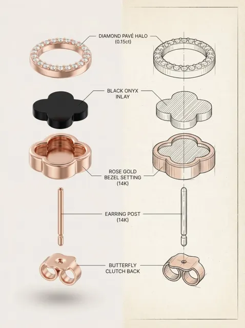 Floating exploded blueprint design