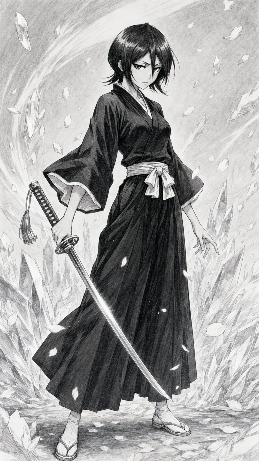 Bleach female character poster toriyama pencil style — Sonra
