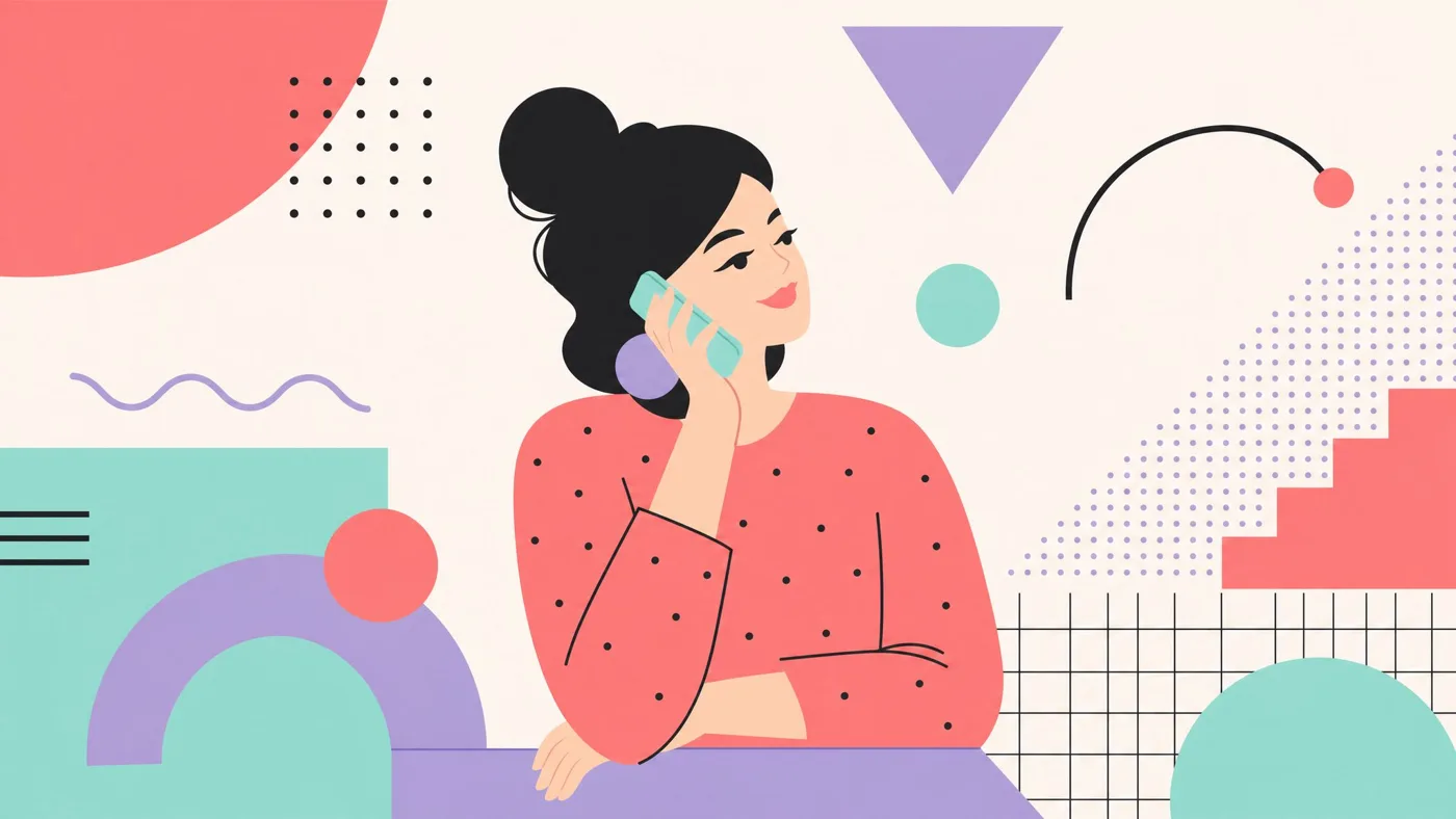 Minimal memphis inspired illustration — Sonra