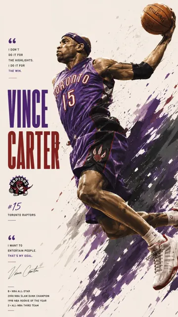 Dynamic nba legend poster design sports illustration