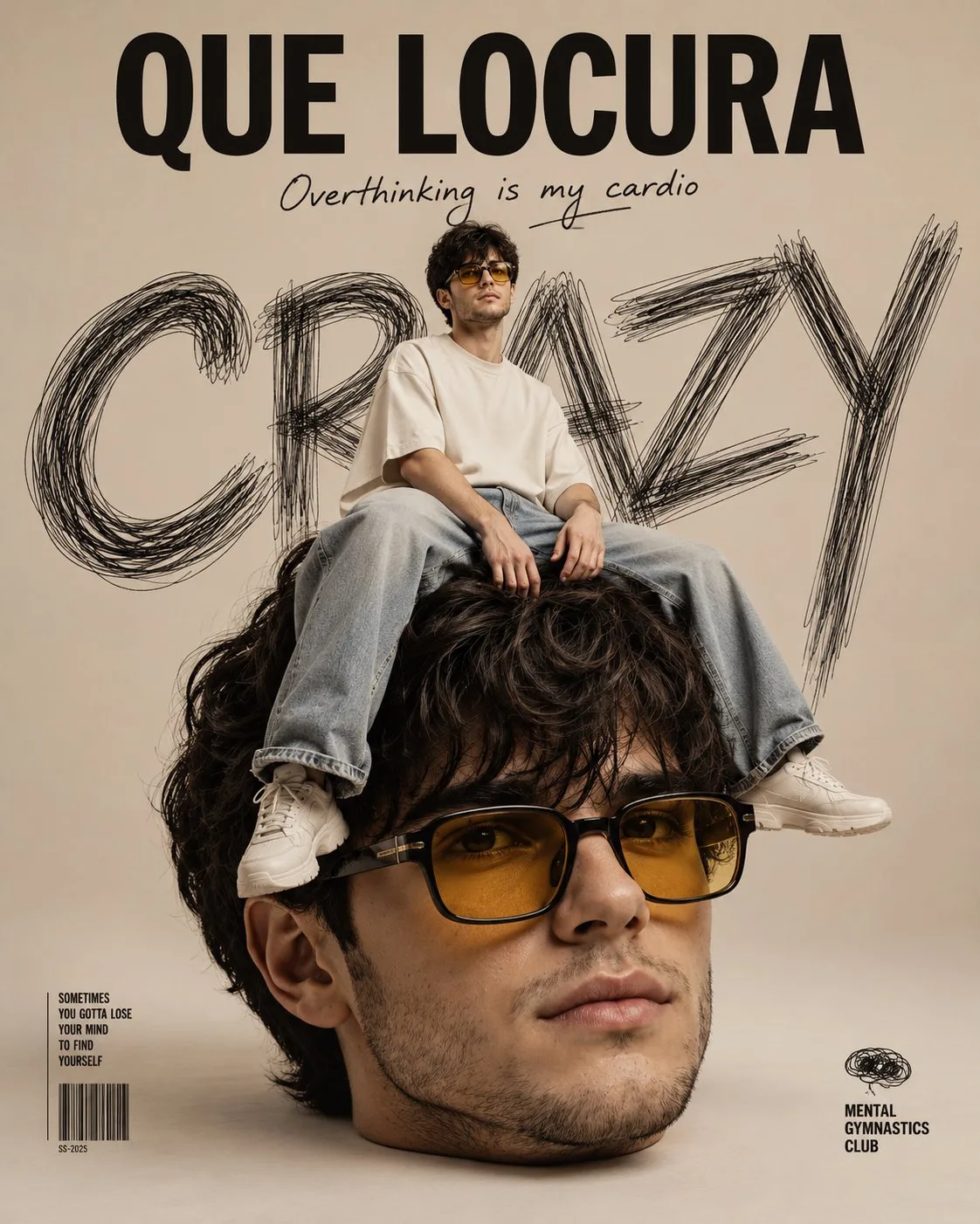 Surreal fashion editorial poster design — Sonra