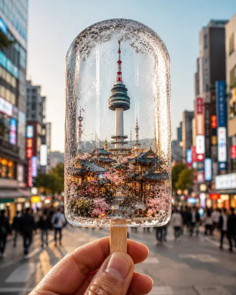 Ice popsicle miniature city travel photography
