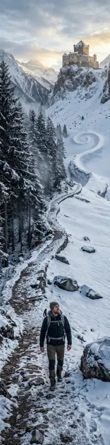 Late winter alps hidden serpent