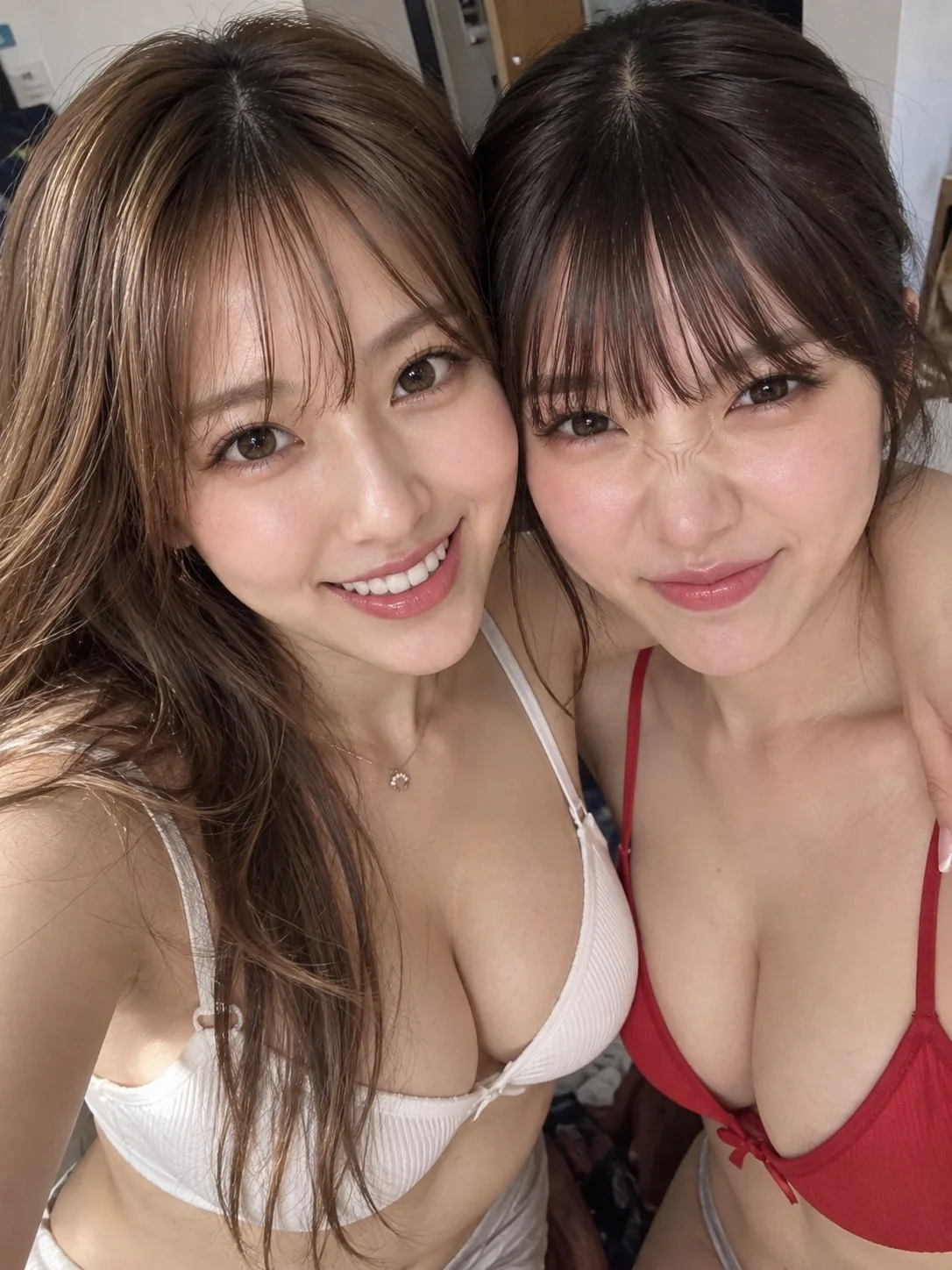 Surreal smartphone selfie japanese friends — Sonra