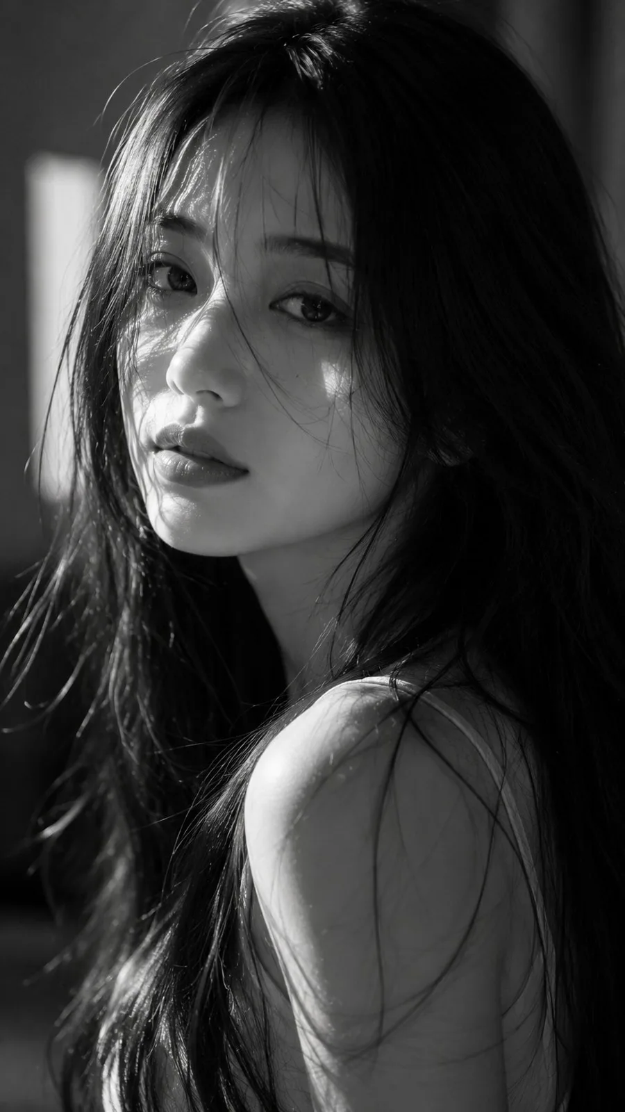 Ultra photorealistic cinematic black and white fine art portrait — After