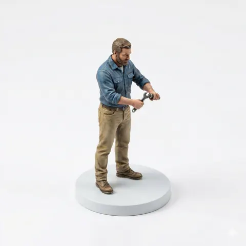 Ultra realistic 4k isometric miniature figurine