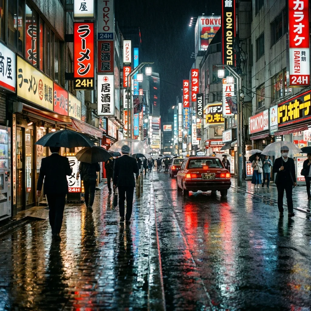 Cyberpunk tokyo neon street — After