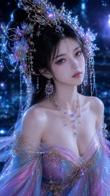 Oriental fantasy noble lady 3d cg portrait