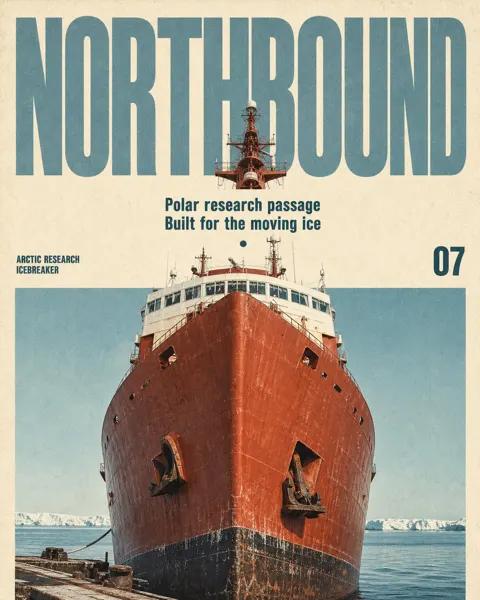 Retro magazine cover poster layout