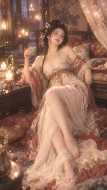 Tang dynasty drunken imperial consort portrait
