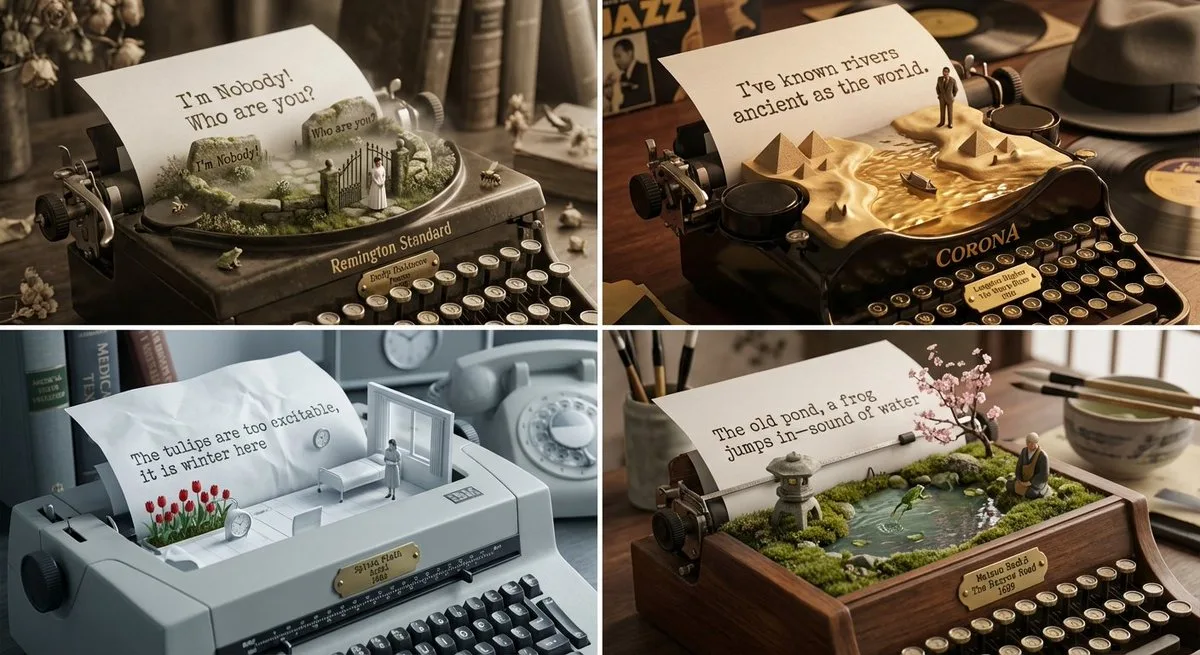 Typewriter poetry terrain — After