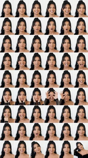 Male model 48 expression sheet