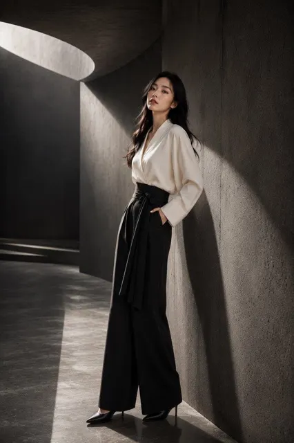 Modern japanese minimalism fashion photography