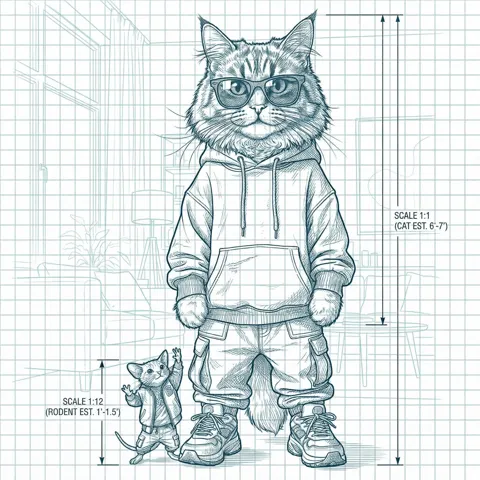Vintage blueprint schematic