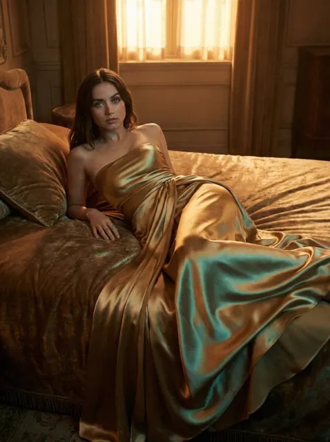 Golden satin luxury