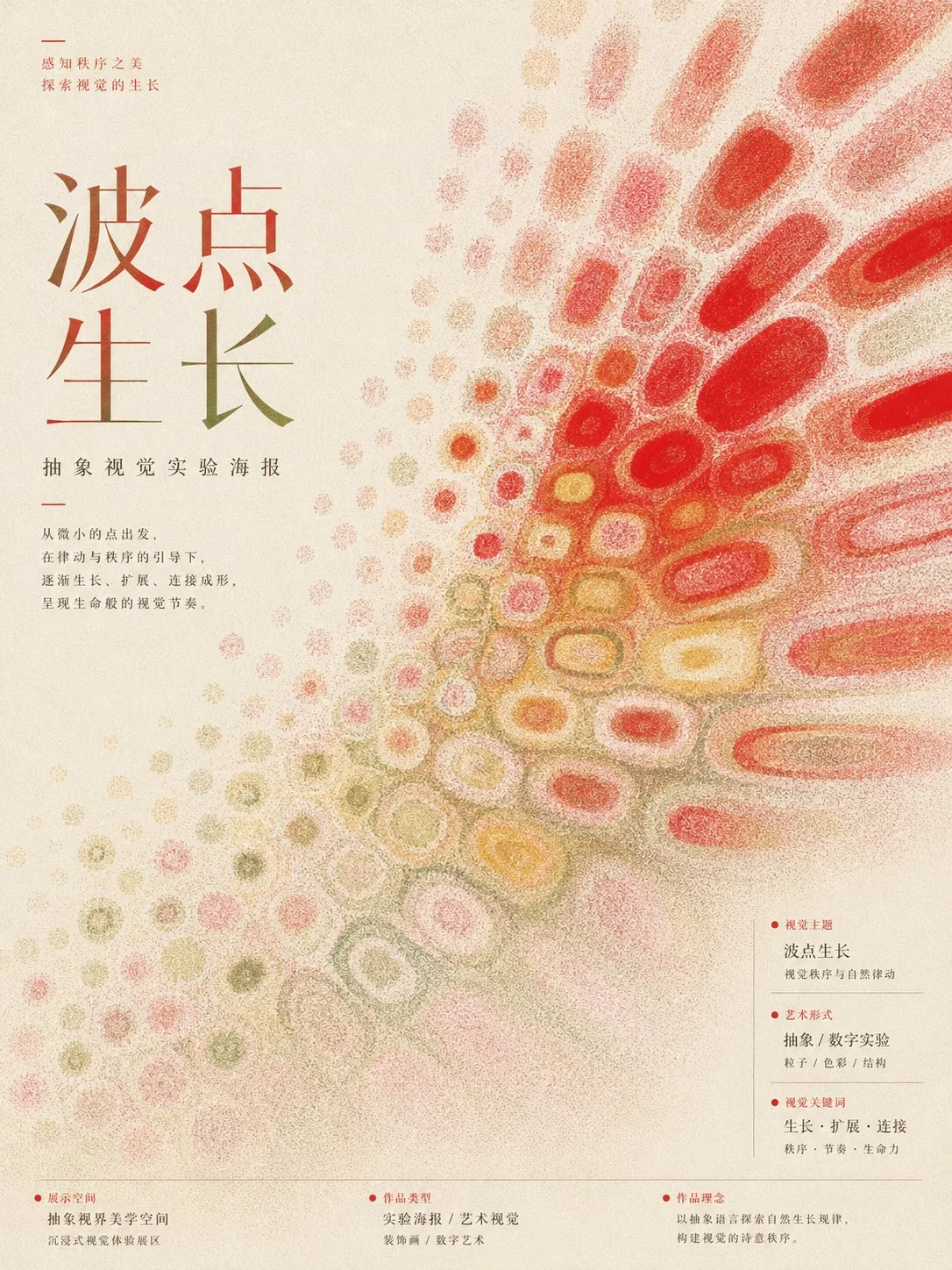 Abstract particle chinese exhibition poster — Sonra