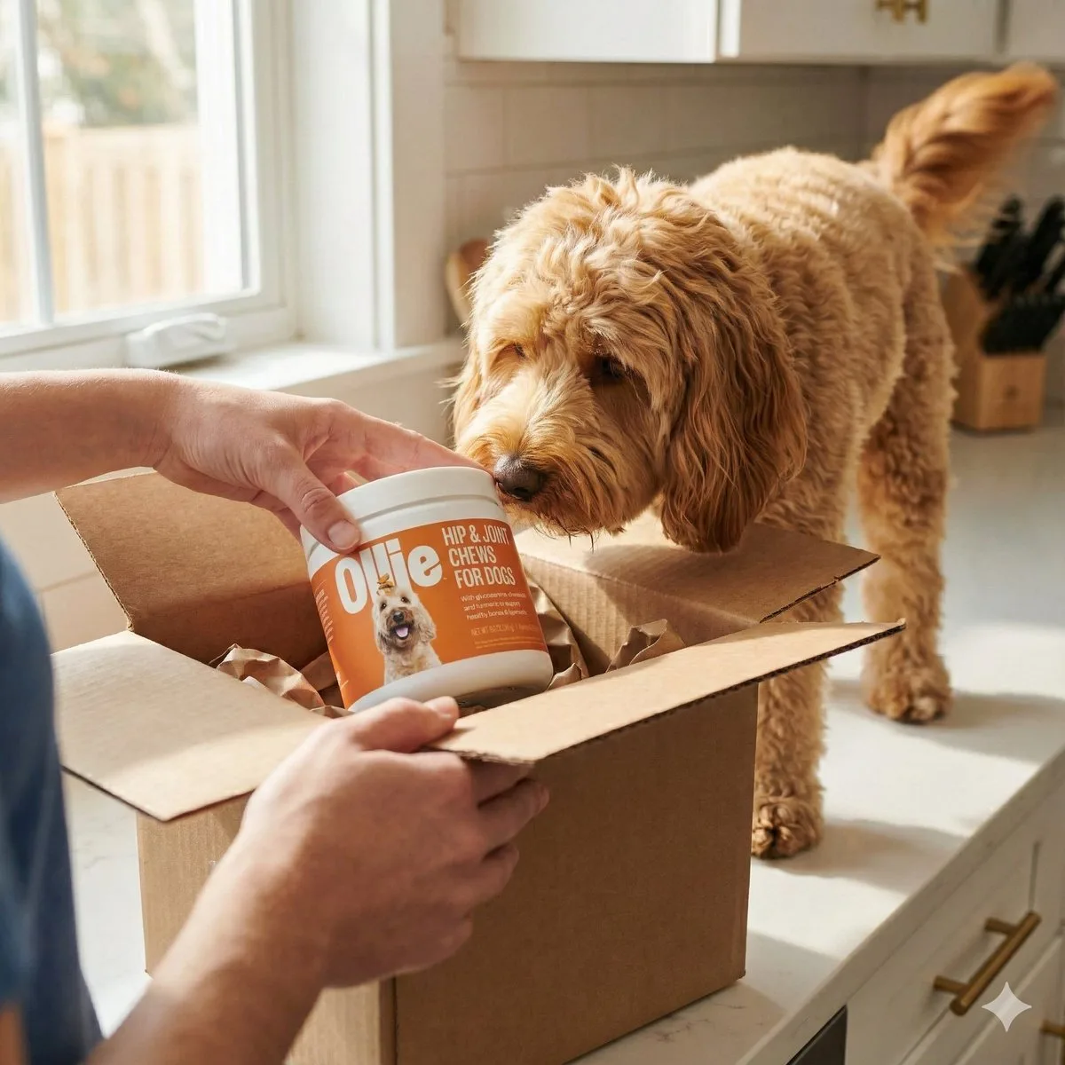 Warm sunlight cute dog treats — Sonra