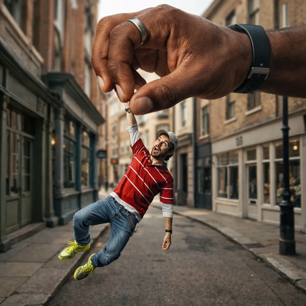 Surreal street fingertip adventure — After
