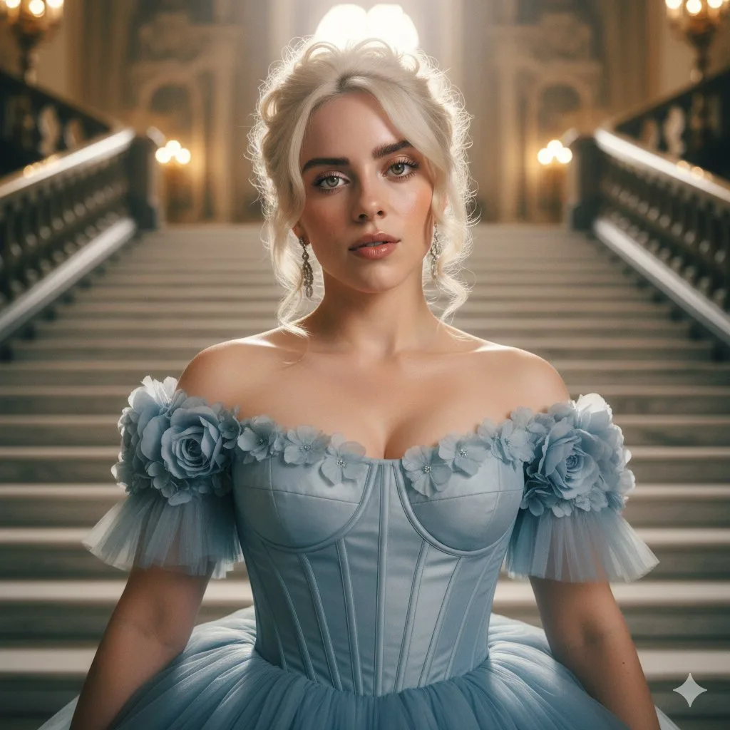 Dreamy blue gown palace beauty — Sonra