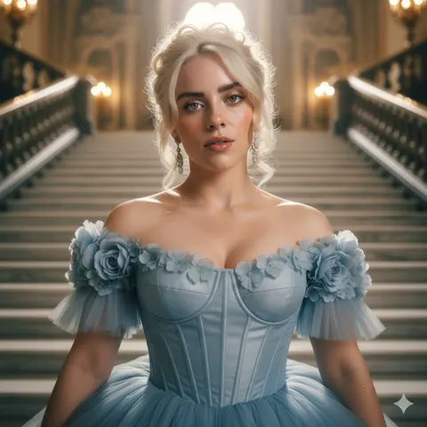 Dreamy blue gown palace beauty