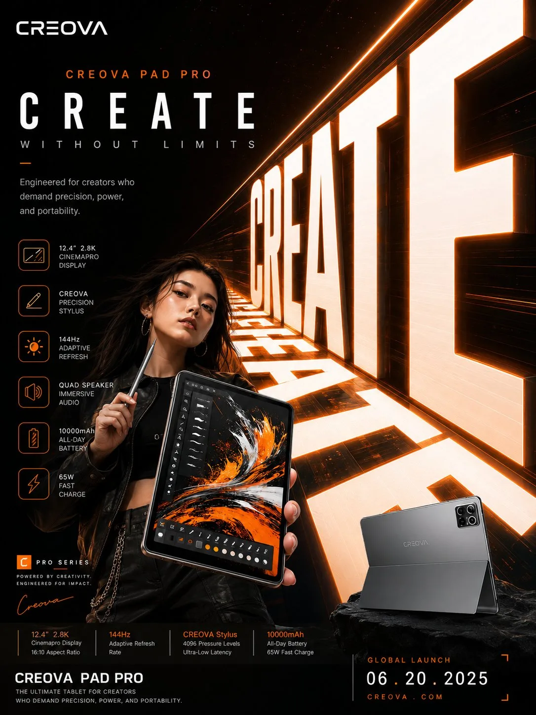 Digital product giant text perspective campaign poster — After