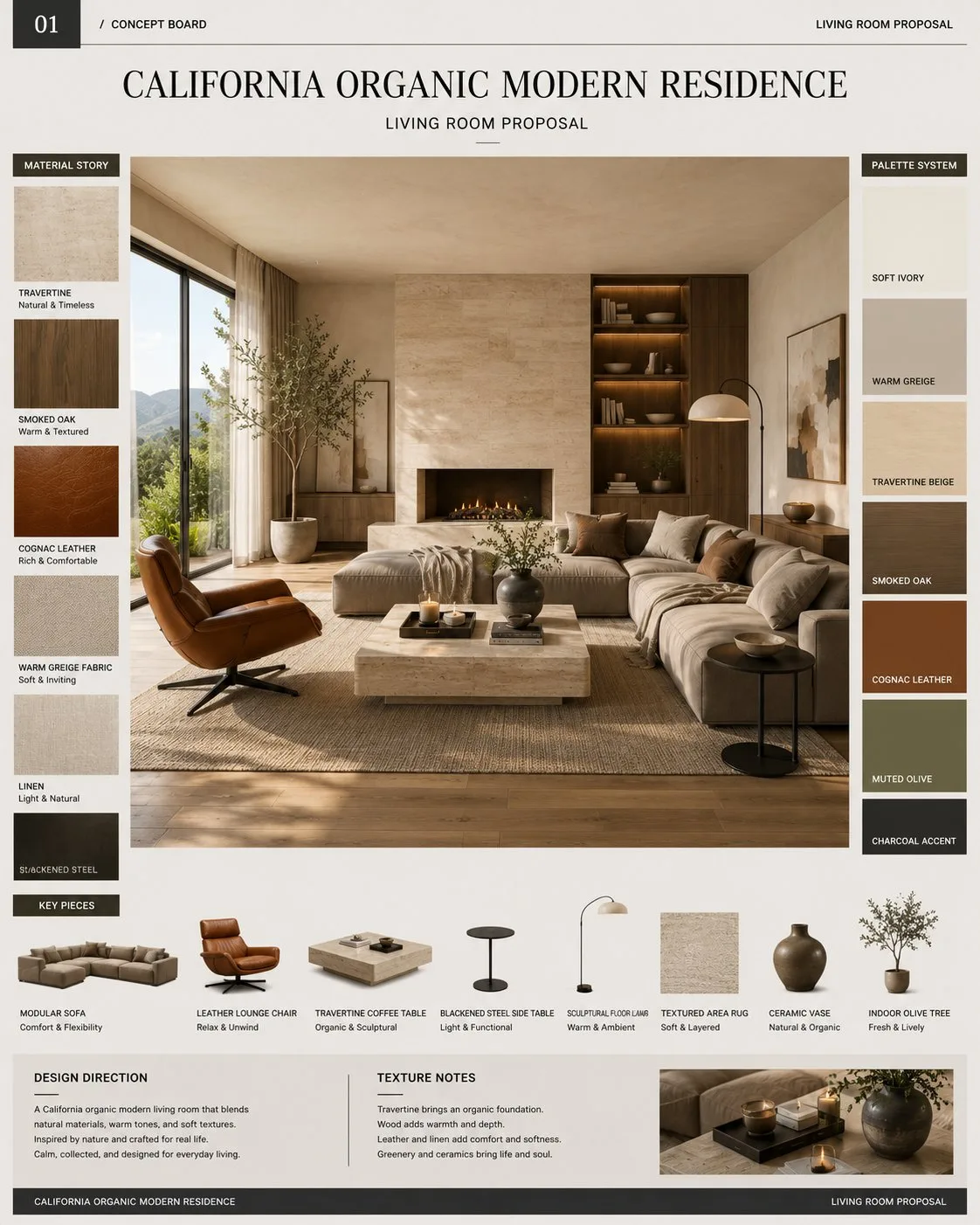 California organic modern residence design proposal — Sonra