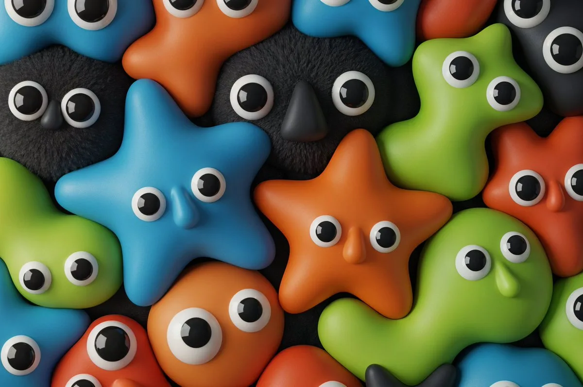 Colorful cartoon monster party — Sonra