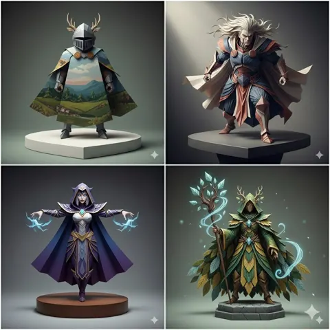 Hyper realistic origami sculpture
