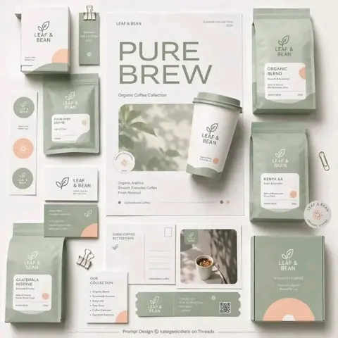 Premium minimalist branding packaging mockup