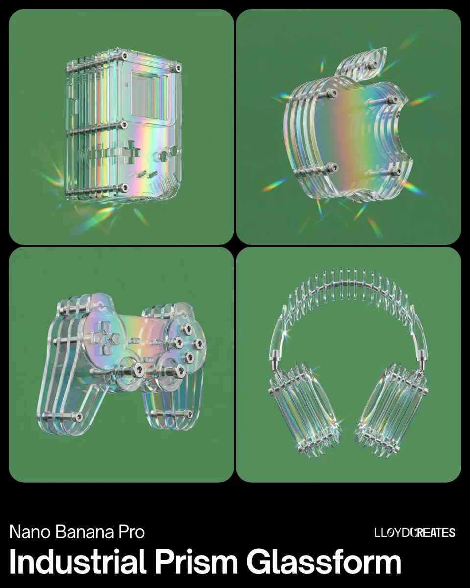 Prism iridescent glass layers — After