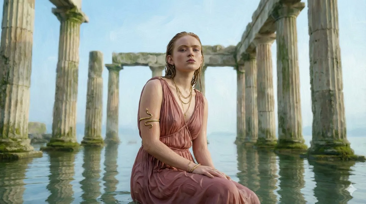 Modern aphrodite flooded temple — After