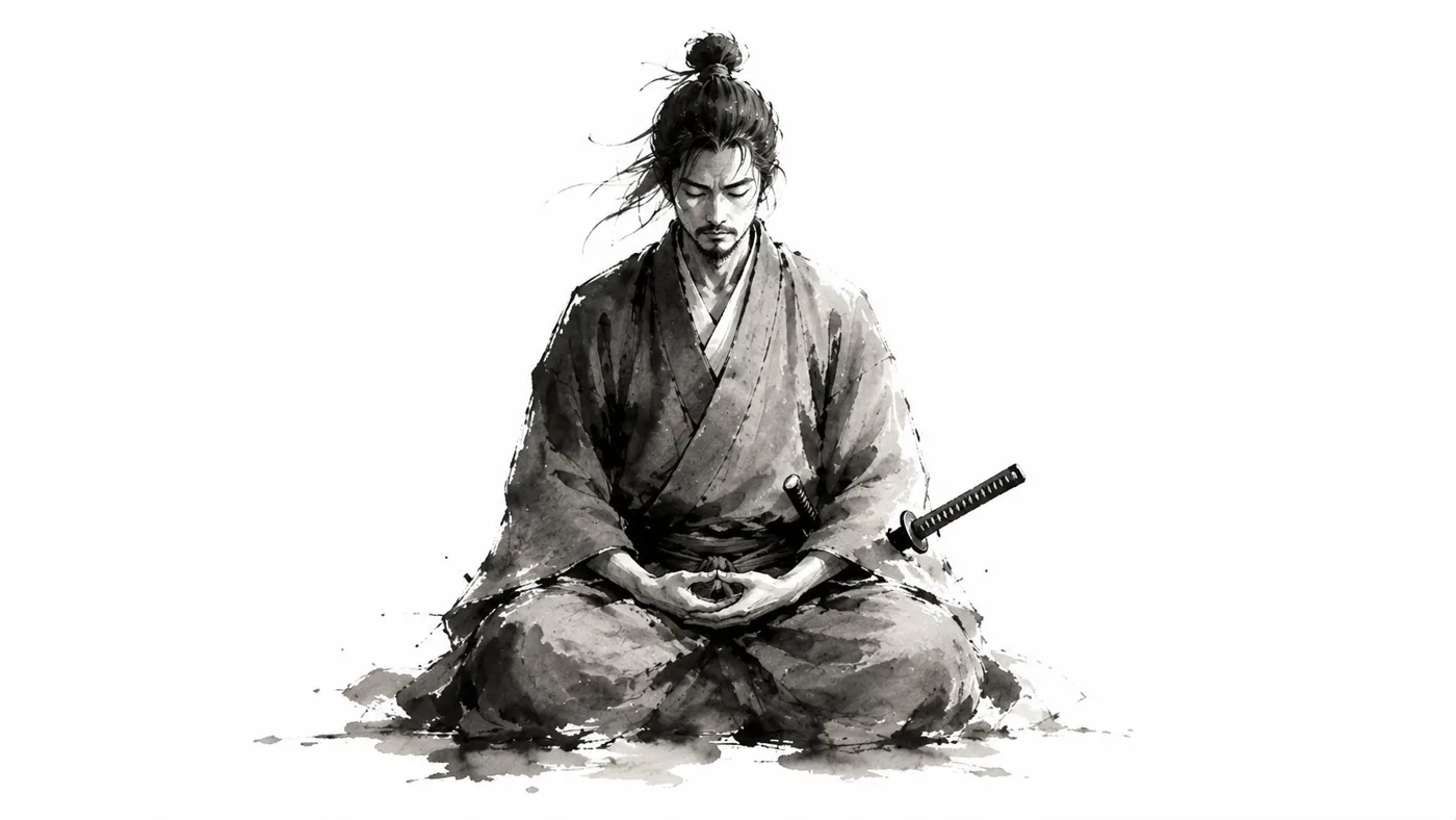 Japanese sumi e ink painting minimalist prompt — After