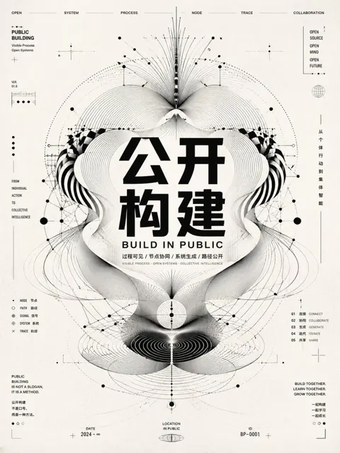 Monochrome optical poster