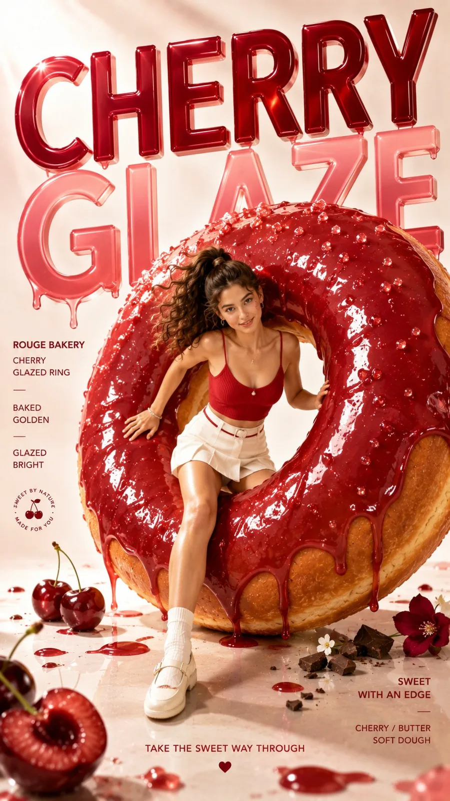 Premium food fashion scale contrast campaign — After