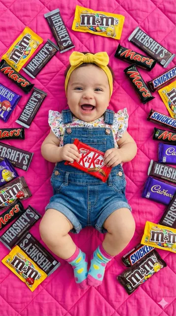 Cute baby chocolate ocean