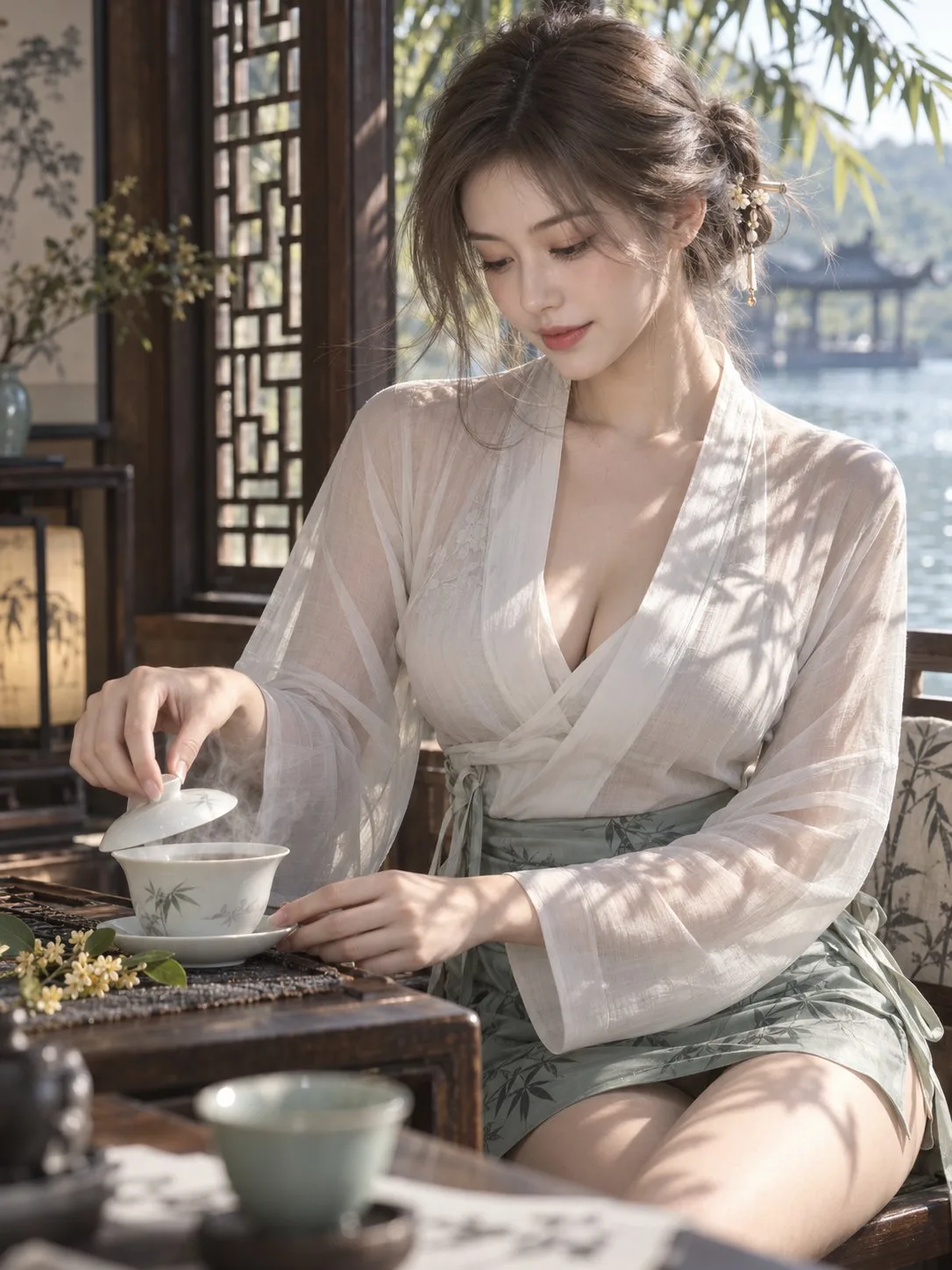 Bamboo shadows tea tasting aesthetic — After