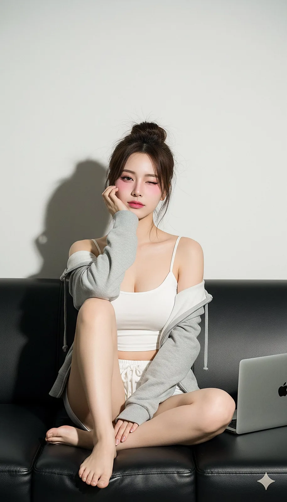 女生坐沙发上 — Sonra