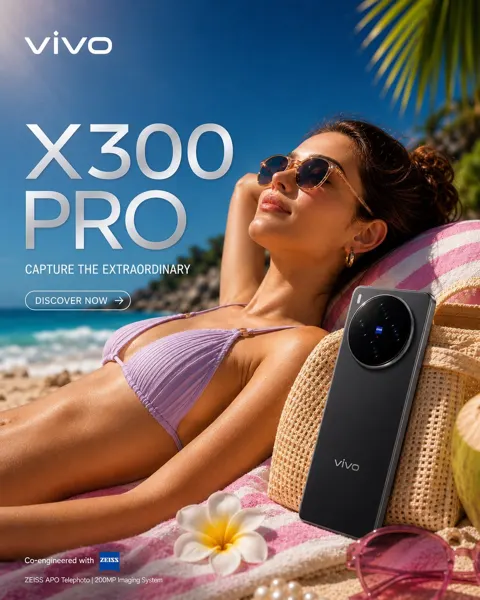 Vivo x300 pro luxury summer lifestyle ad prompt