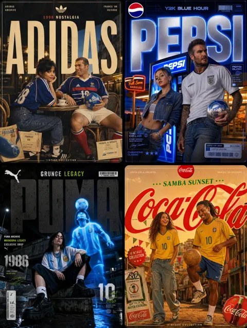 Adidas 1998 nostalgia jenna ortega zidane poster