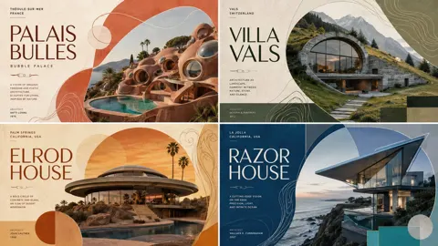 Luxury house poster design art director style