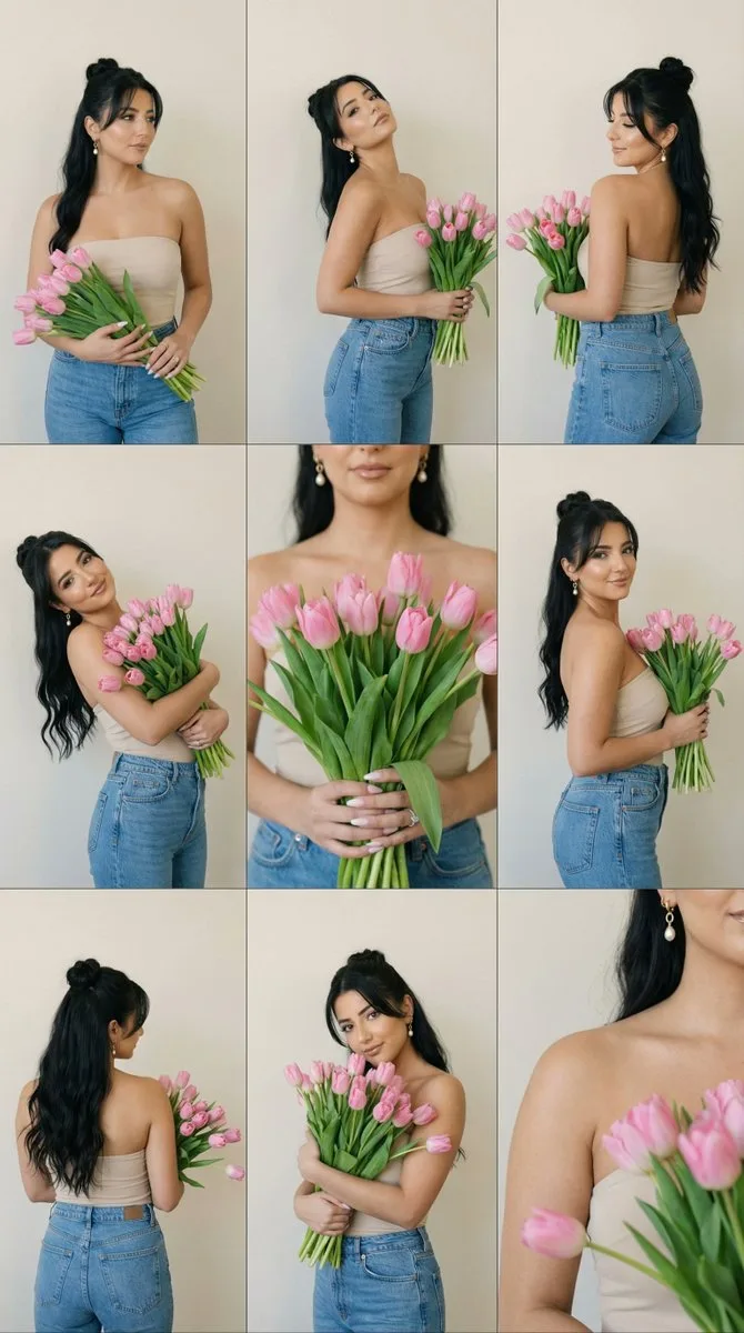 Aesthetic film tulip contact sheet — Sonra