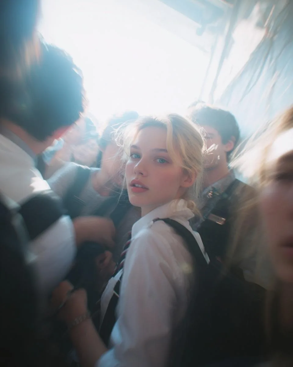 Paris fashion week candid school girl — Sonra