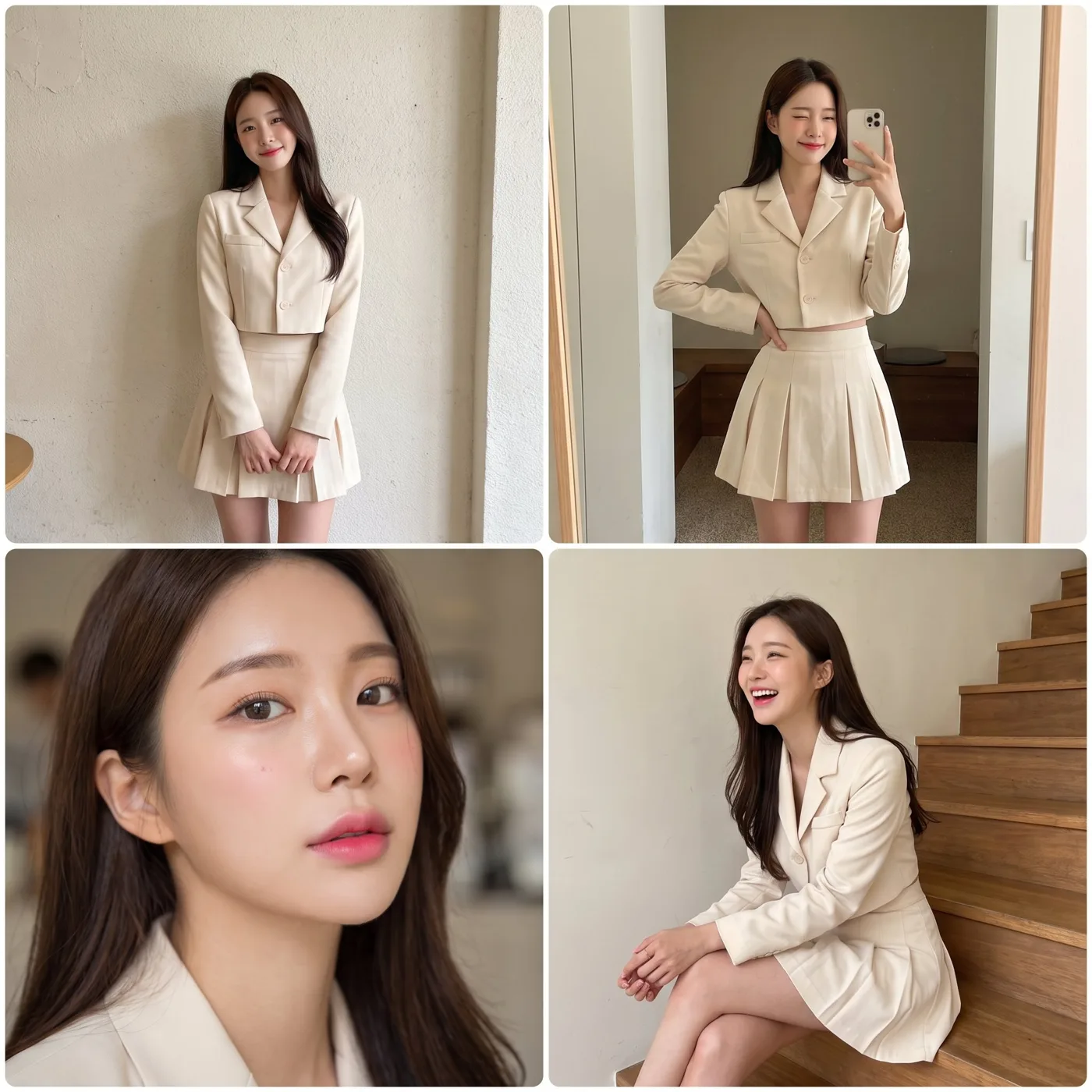 2x2 instagram korean fashion influencer grid — Sonra